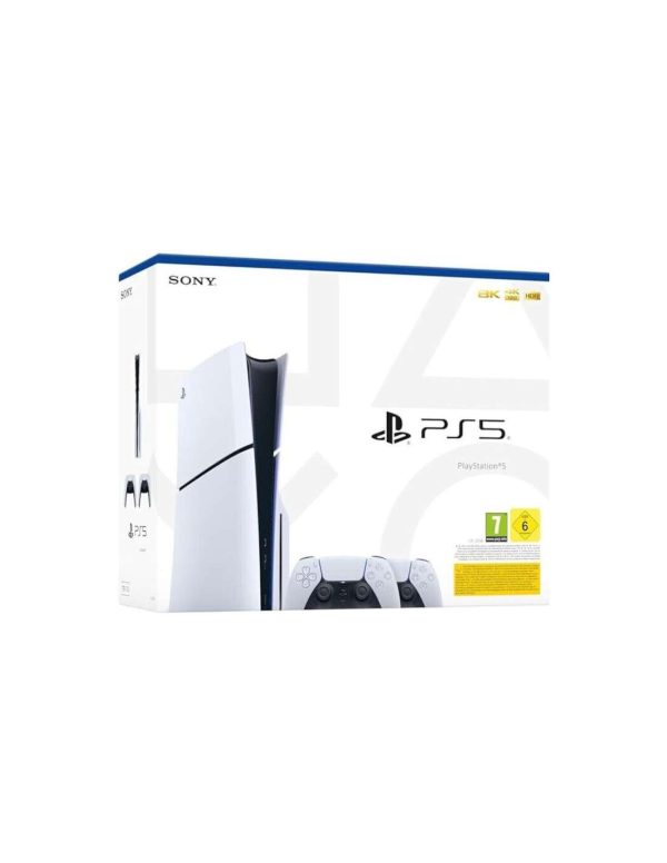 Sony PS5 Slim blanca 1TB + 2 Dualsense